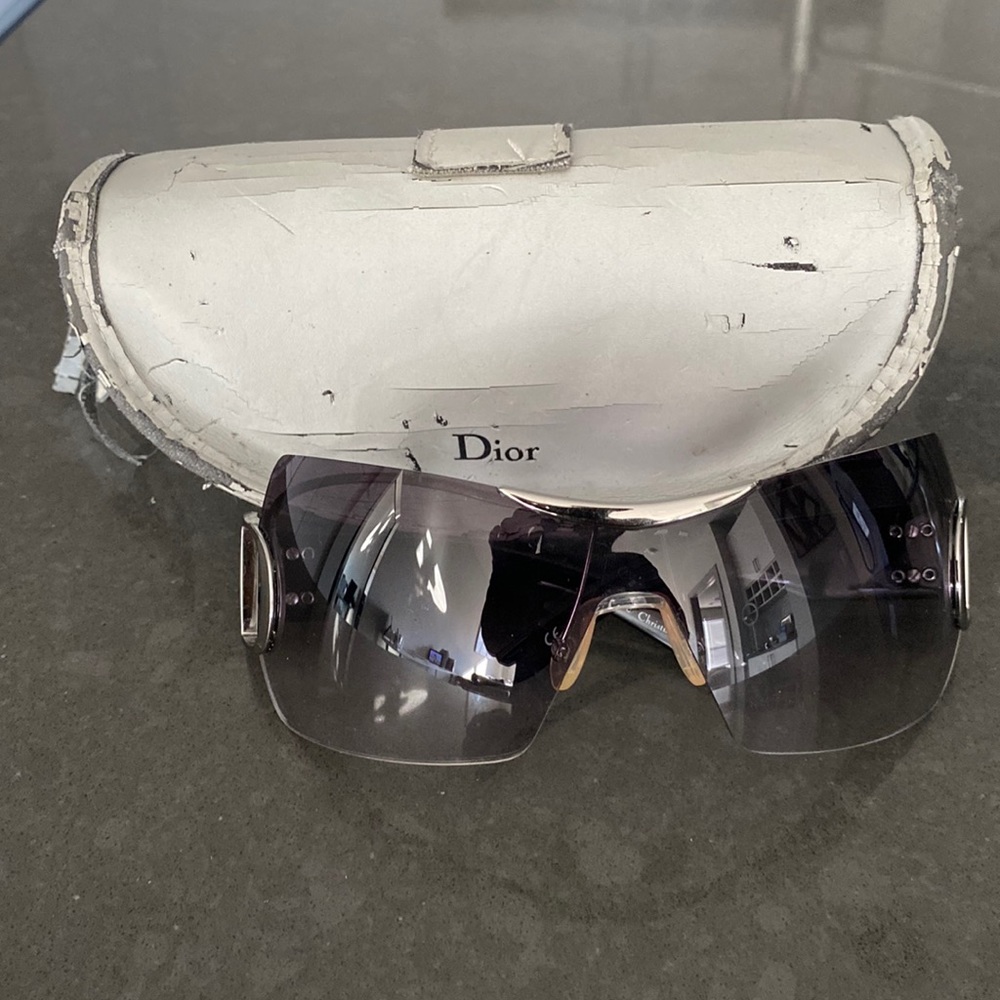 Christian Dior large black sunglasses